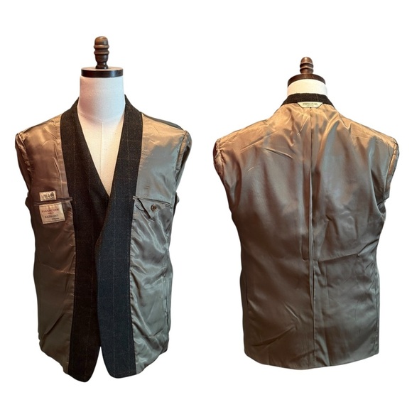 Evan Picone Men’s Wool Blazer Sport  Jacket Green Size 40S Check Vintage Office - Picture 9 of 12